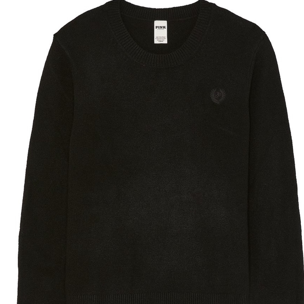 Victoria Secret PINK-Black Crewneck Sweater- NWT 🤩
